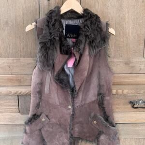 NWT Genuine Sheepskin Leather & Fur Vest M
